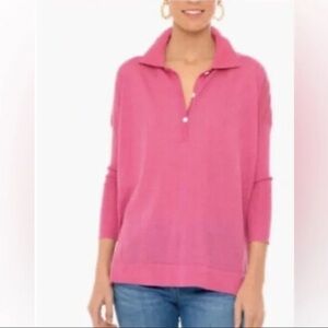 Tuckernuck Pink Polo-Sleeve Pullover